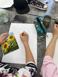 The third day of Plein Air 2025: a master class for young artists.